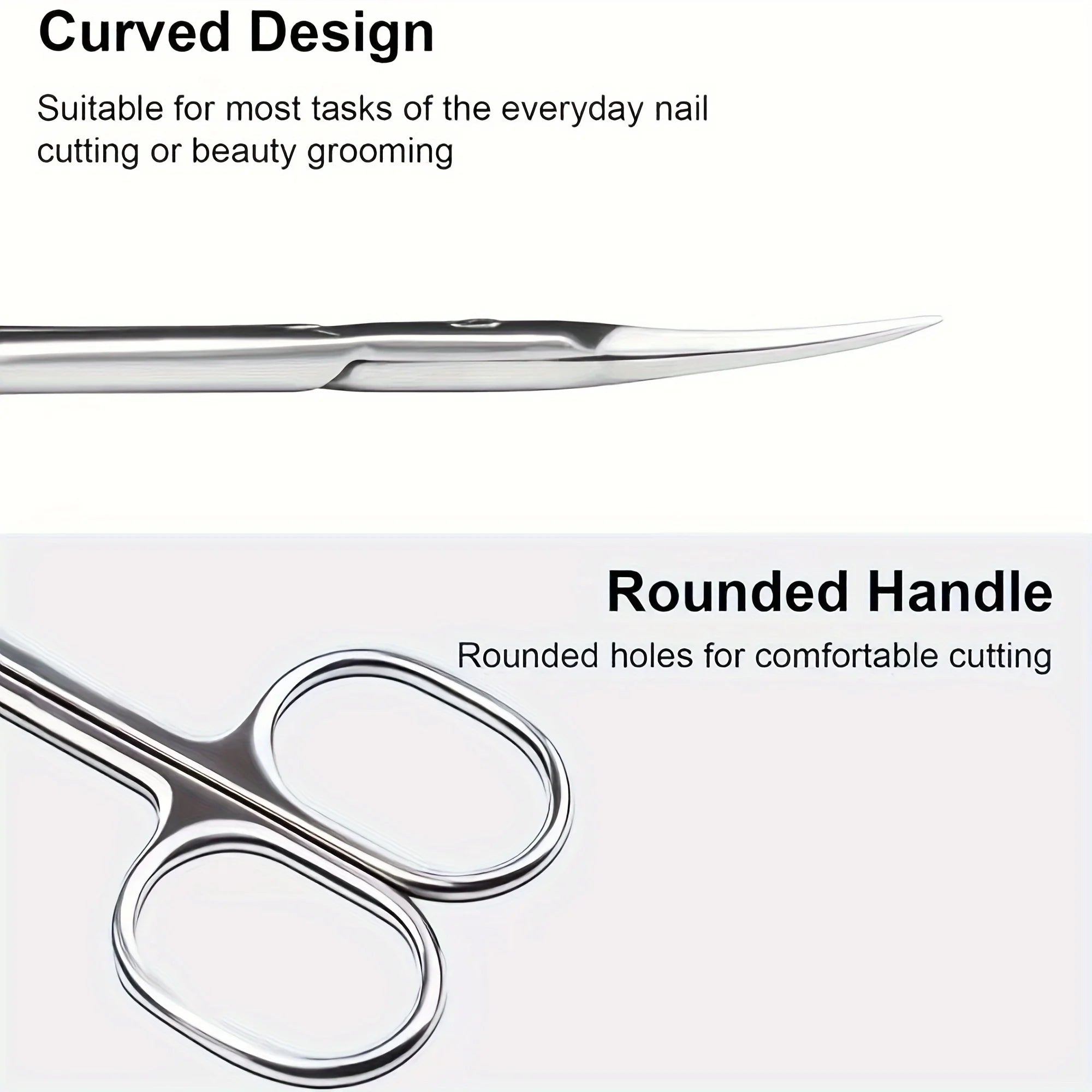 Stainless Steel Nose Hair Scissors For Facial Hair Trimming&Grooming -Ideal For Eyebrows, Eyelashes, Moustache, Beard, Nails