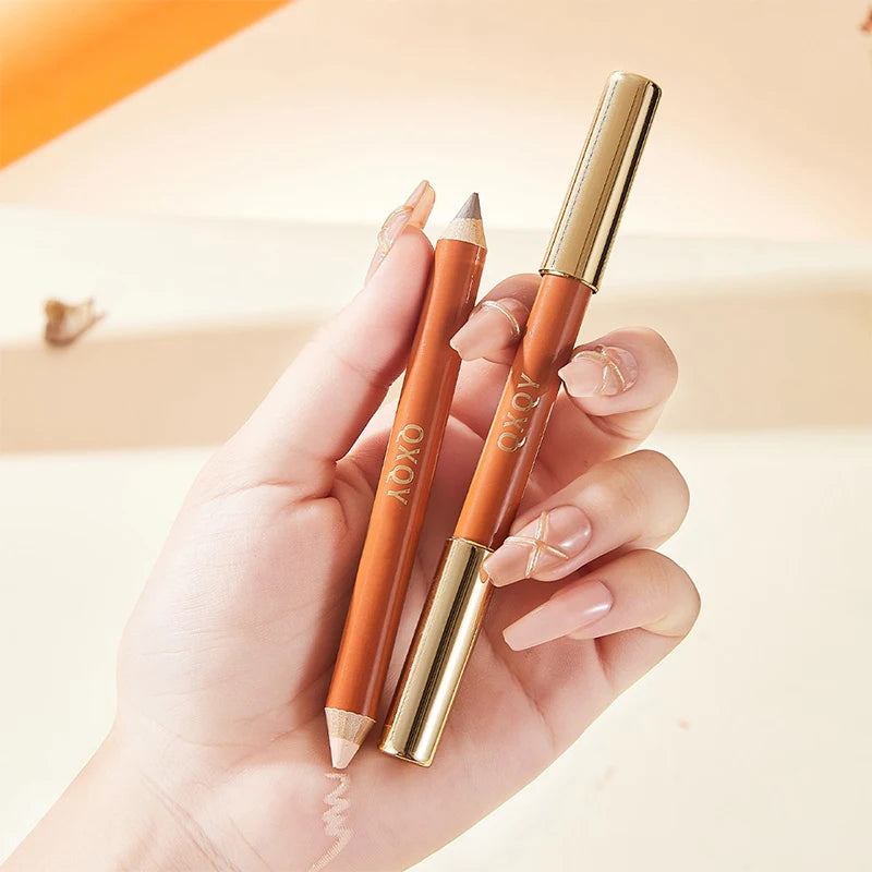 Three dimensional Fine Double Head Contour Pen to Lighten Tear Hole Natural Touch Nose Shadow Contour Holding Highlighter