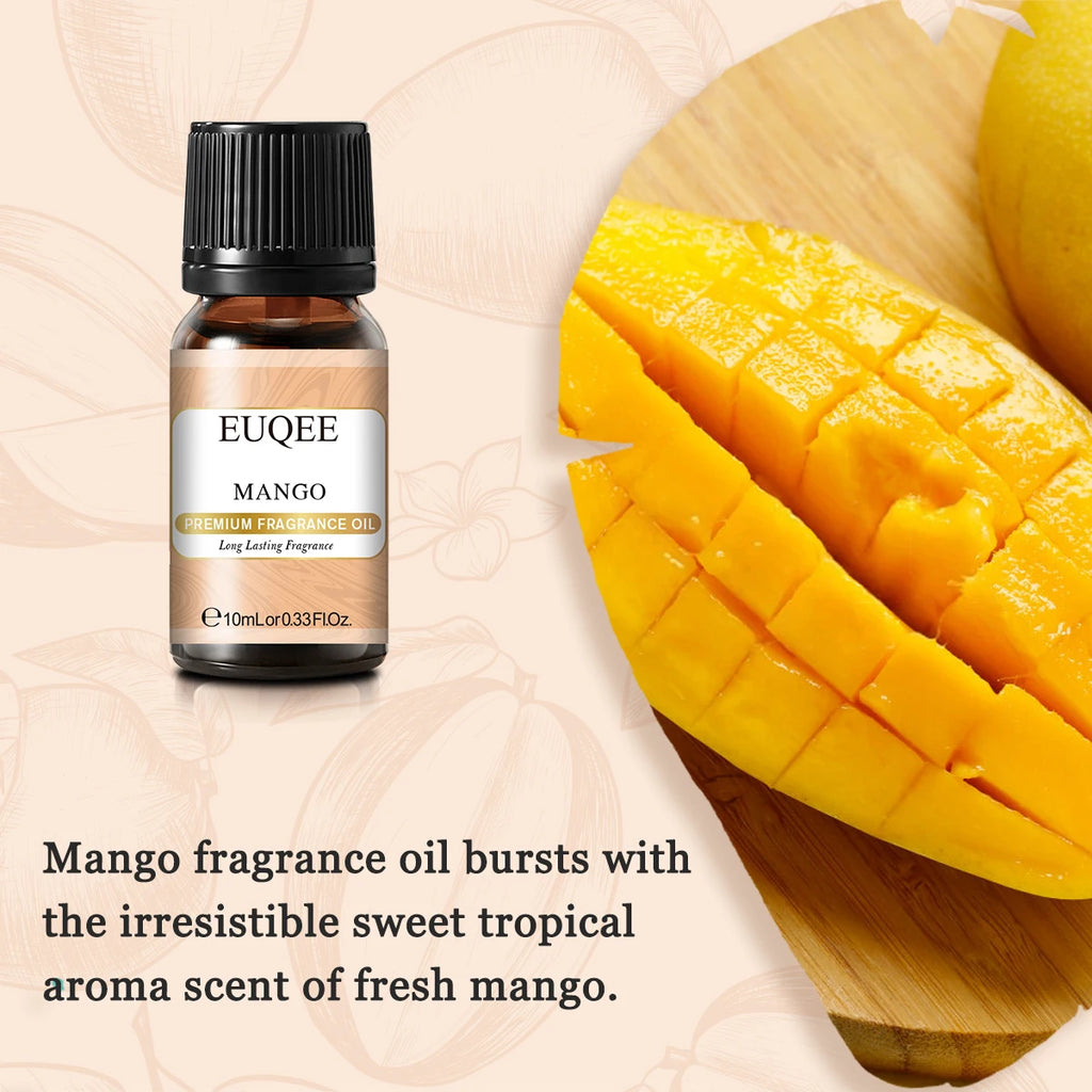 EUQEE 10ML Coconut & Vanilla Bubble Gum Fragrance Oil Coffee Pumpkin Pie Cedarwood Premium Aroma Oils For Making Candle,DIY Soap
