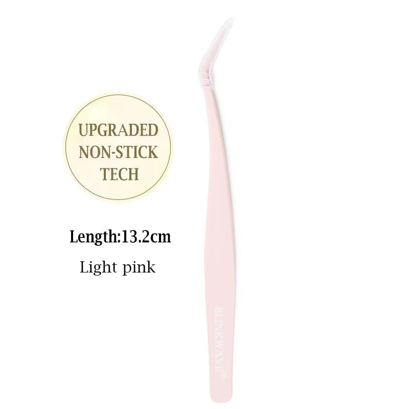Anti-Stick Applicator No Glue Eyelashes Non Stick Coated Stainless Steel Tweezer Glue-free Eyelashes Beginner-Friendly tools