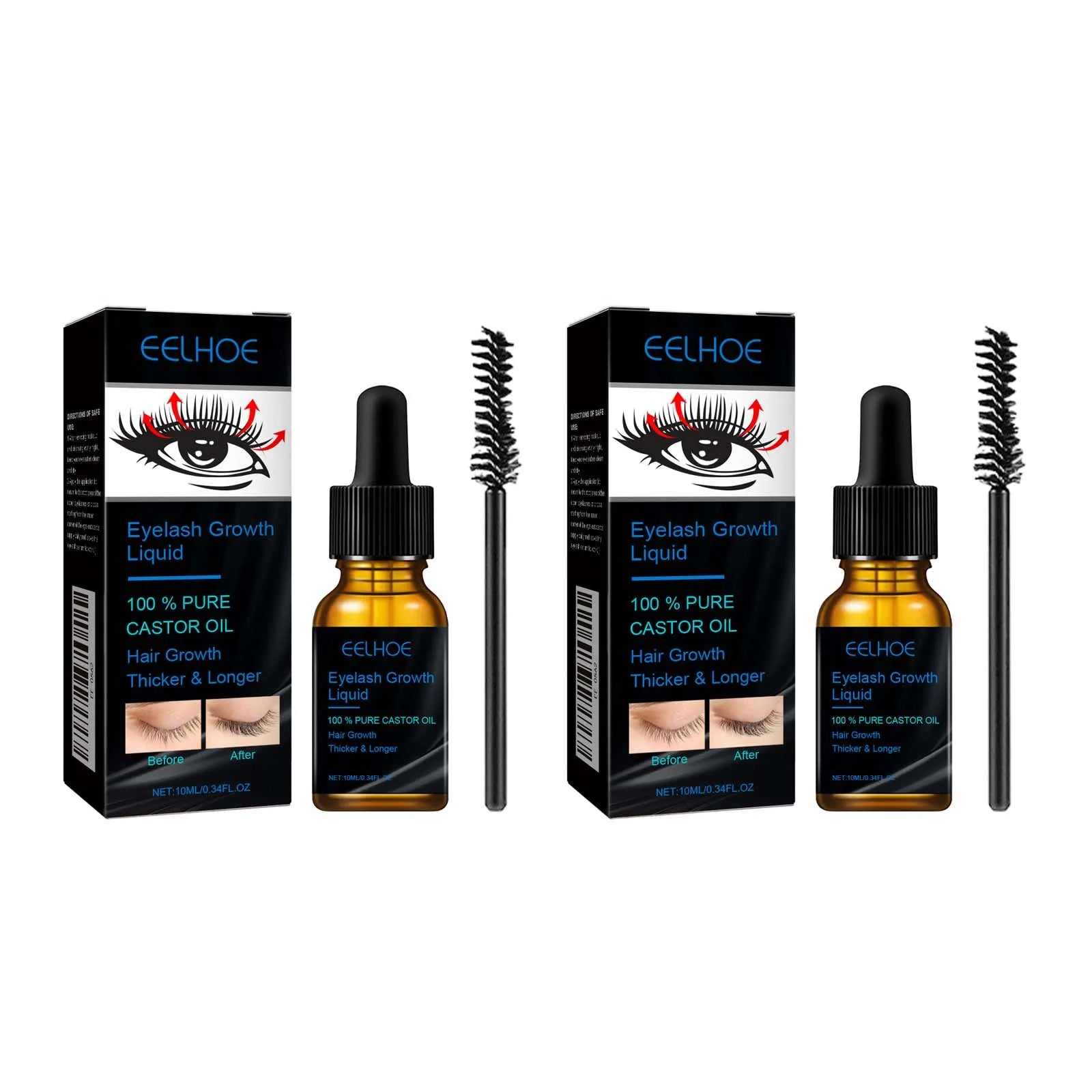 Eyebrows Natural Thick Slender Curl Moist Natural Castor Oil Growth Liquid Serum Extension Eyelash Female Makeup Product