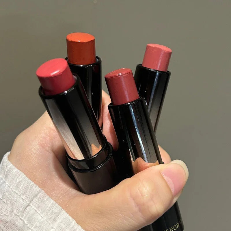Lipstick Red Brown Lipstick Waterproof Moisturizing Mirror Lipstick Lip Gloss Natural Long-Lasting Makeup Valentine's Day Gift