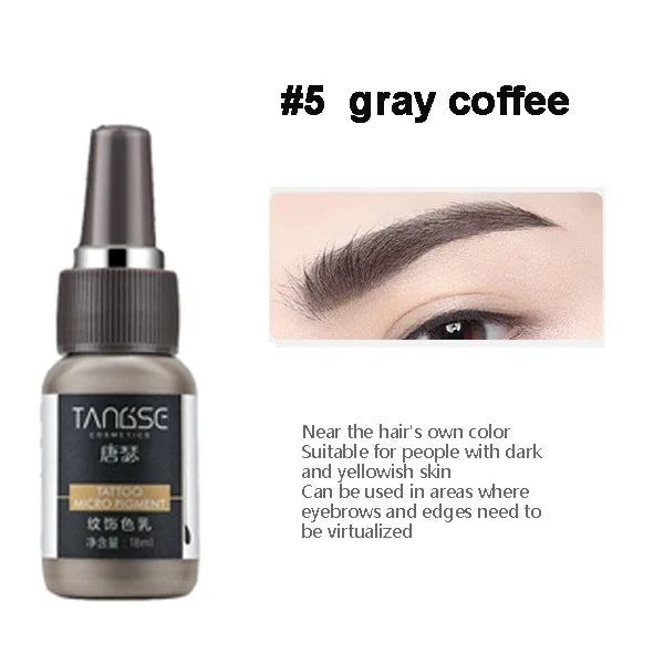 18ml Microblading Pigments Professional Tattoo Ink Set Permanent Makeup Eyebrow Lips Eyeline Tattoo Color Body Beauty Art Tool