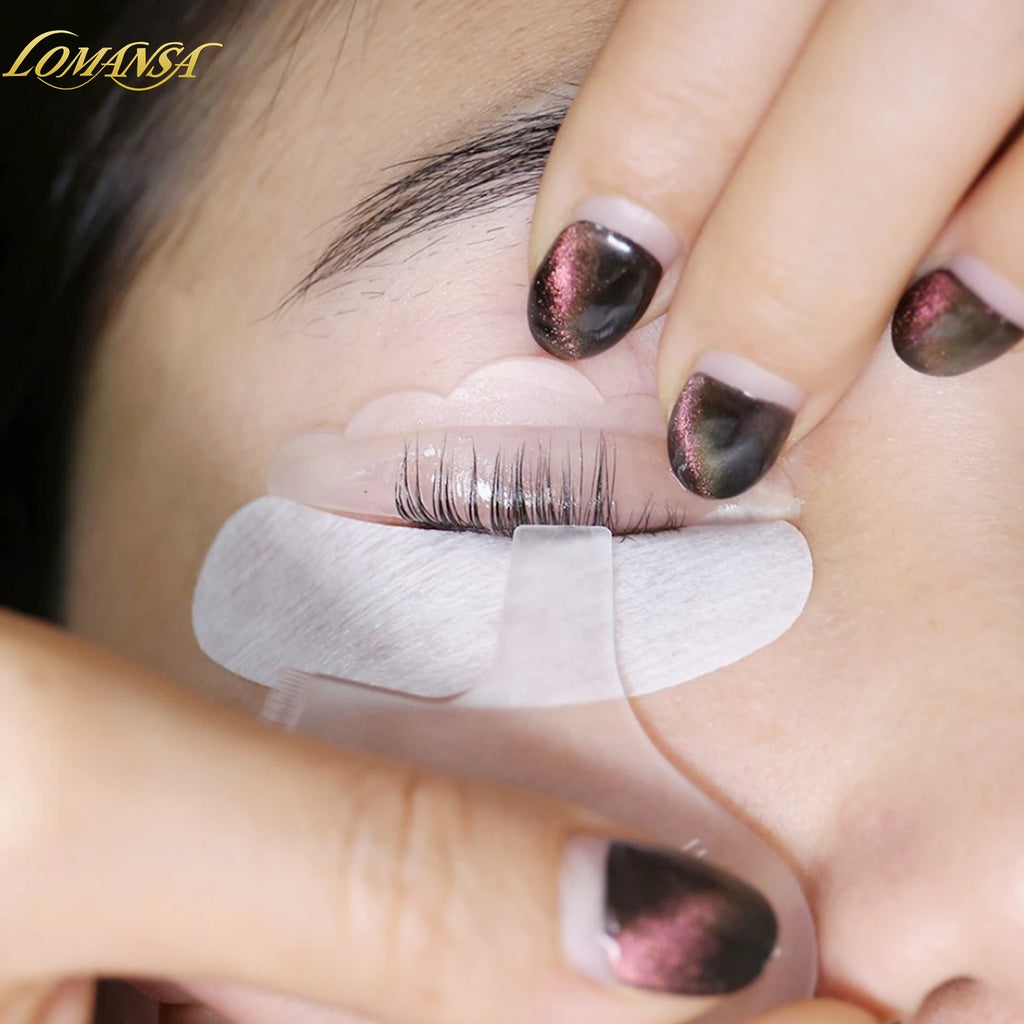 Lomansa NEW Reusable Lash Lift Pads Rods Silicone Eyelash Perming Curler and Y Shape Eyelash Brush Perming Curler Makeup Tools