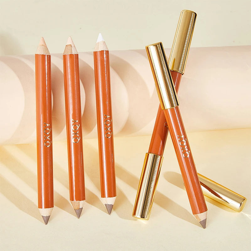 Three dimensional Fine Double Head Contour Pen to Lighten Tear Hole Natural Touch Nose Shadow Contour Holding Highlighter