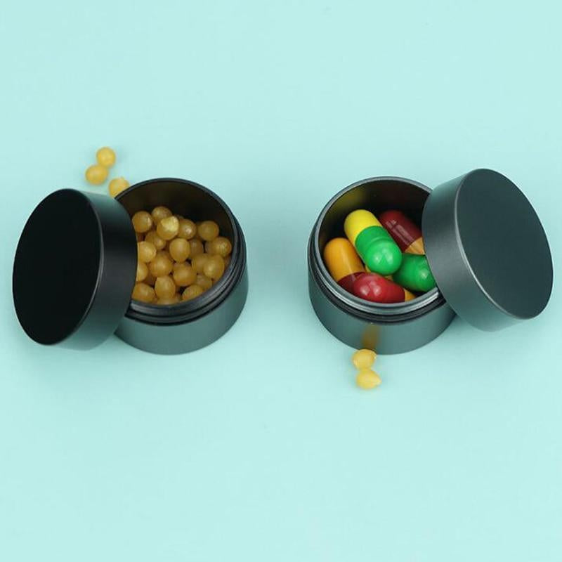 New Mini Waterproof Stainless Steel Sealing Bottle Outdoor EDC Survival Pill Box Container Casule Pill Bottle Tank Case