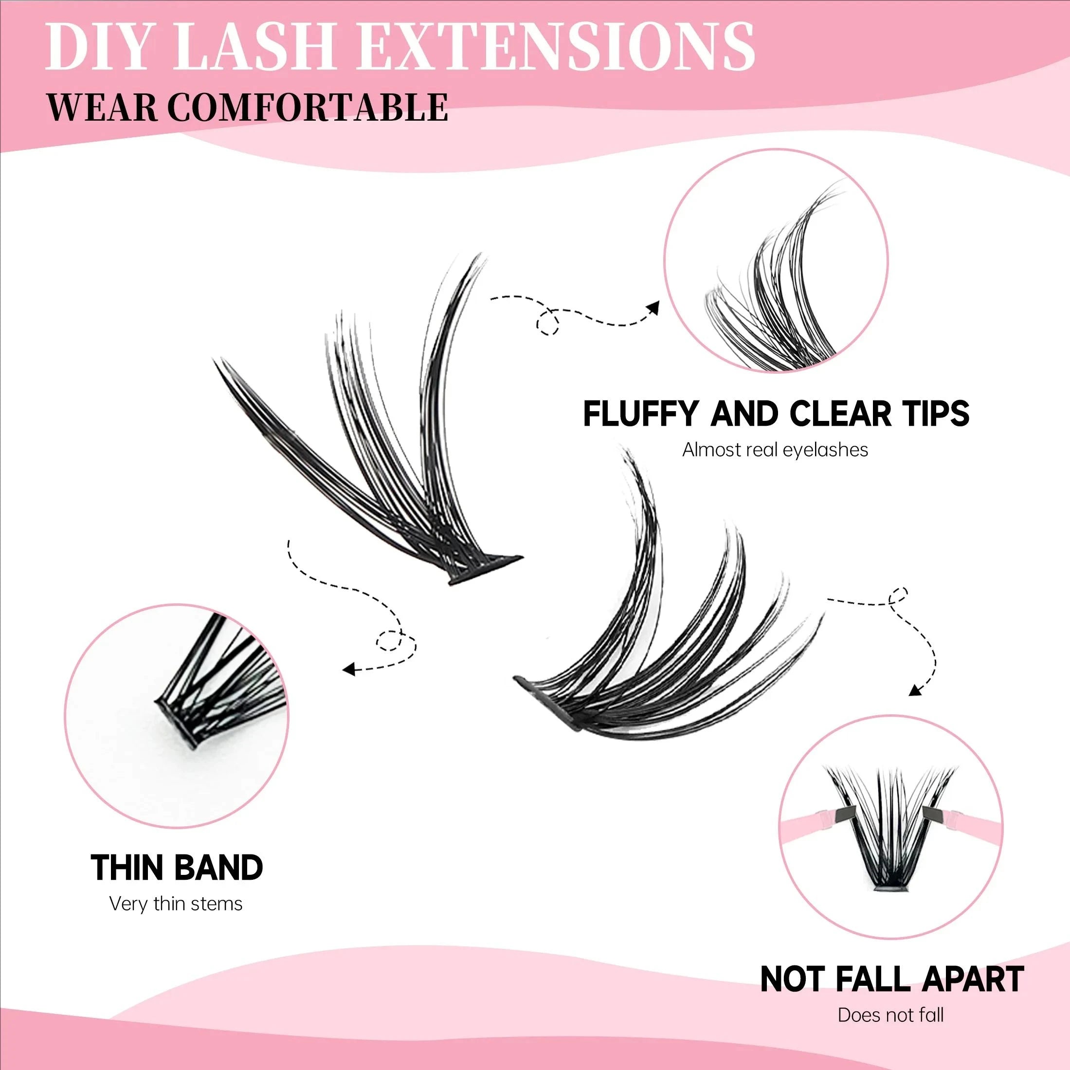 200 Pieces of Single Cluster False Eyelash Set, Faux Mink Fur Eyelashes, Fluffy and Natural, Mixed Length 10-16mm