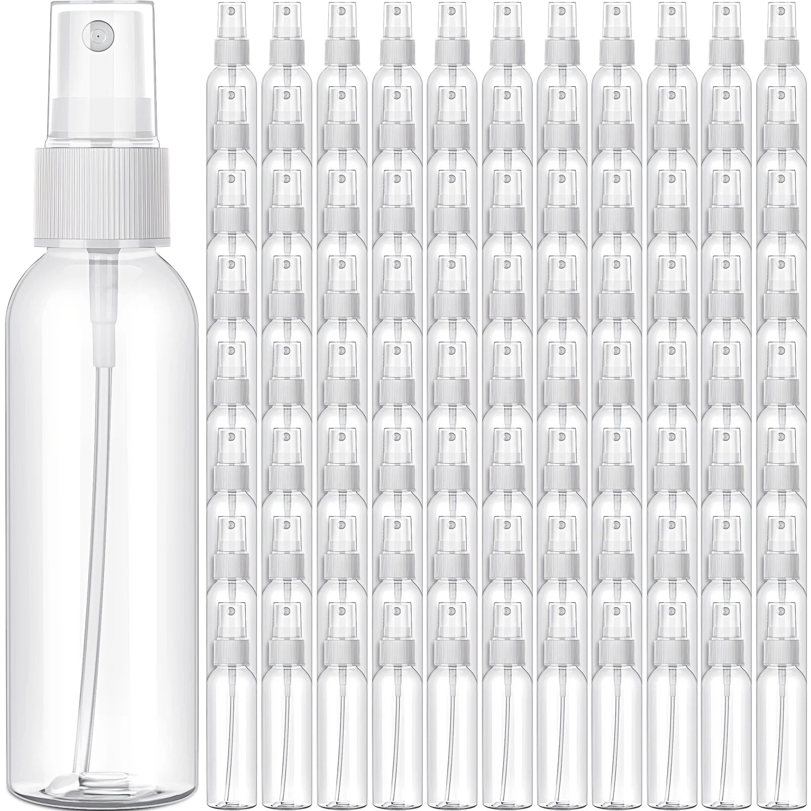 20PCS 10/20/30/50/60/100ML Refillable Clear Plastic Empty Mini Spray Container for Travel Cleaning Makeup Bottles Wholesale