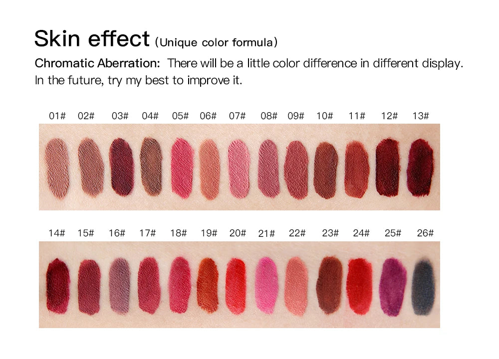 Nude Liquid Lipstick Ultra Matte Velvet Long Lasting Women Beauty Red Nonstick Cup Waterproof Purple Lip Gloss Lips Cosmetics