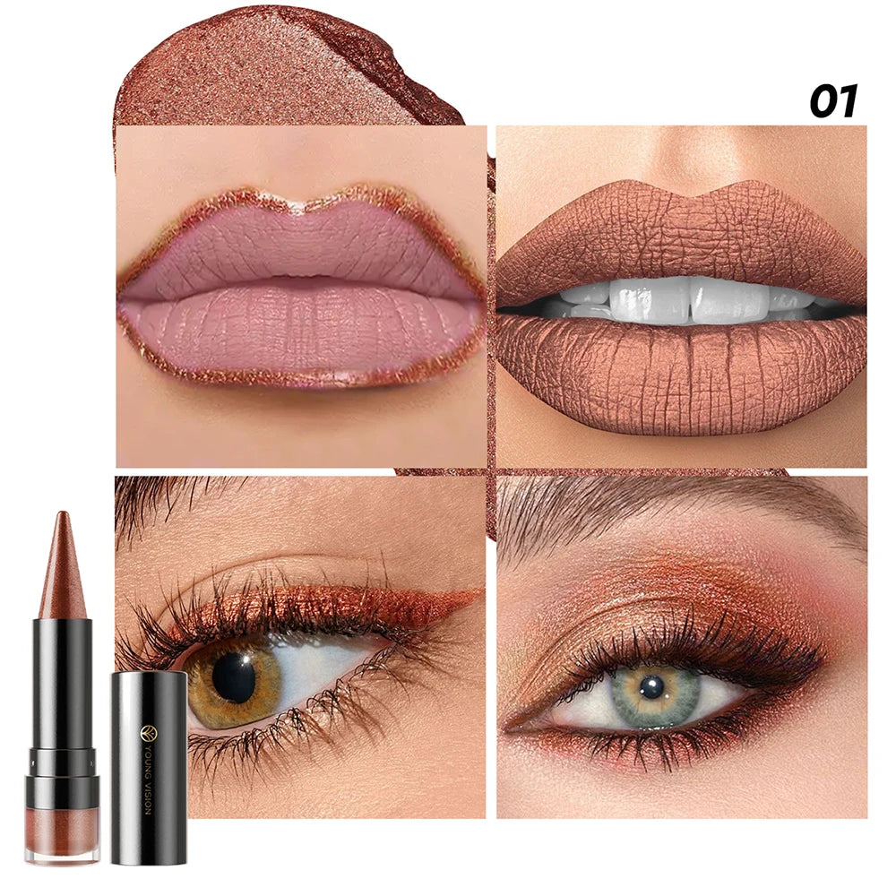 Gradient Lip Liner Pen with Matte Velvet Finish Smooth Application  Lipstick for Defined and Elegant Lips