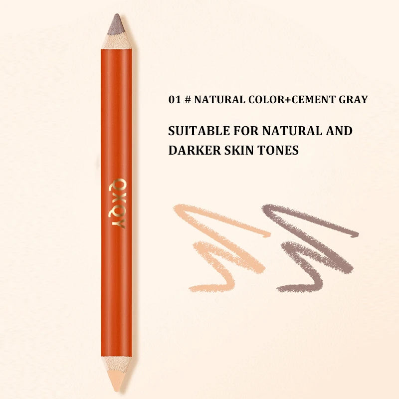 Three dimensional Fine Double Head Contour Pen to Lighten Tear Hole Natural Touch Nose Shadow Contour Holding Highlighter