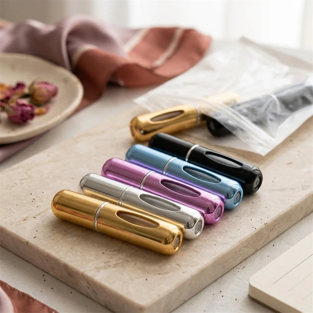 1/5Pcs Travel Perfume Bottle Refillable Portable Mini Atomizer Spray Refill Bottle Women Pocket Dispenser Cologne Sprayer 5ml