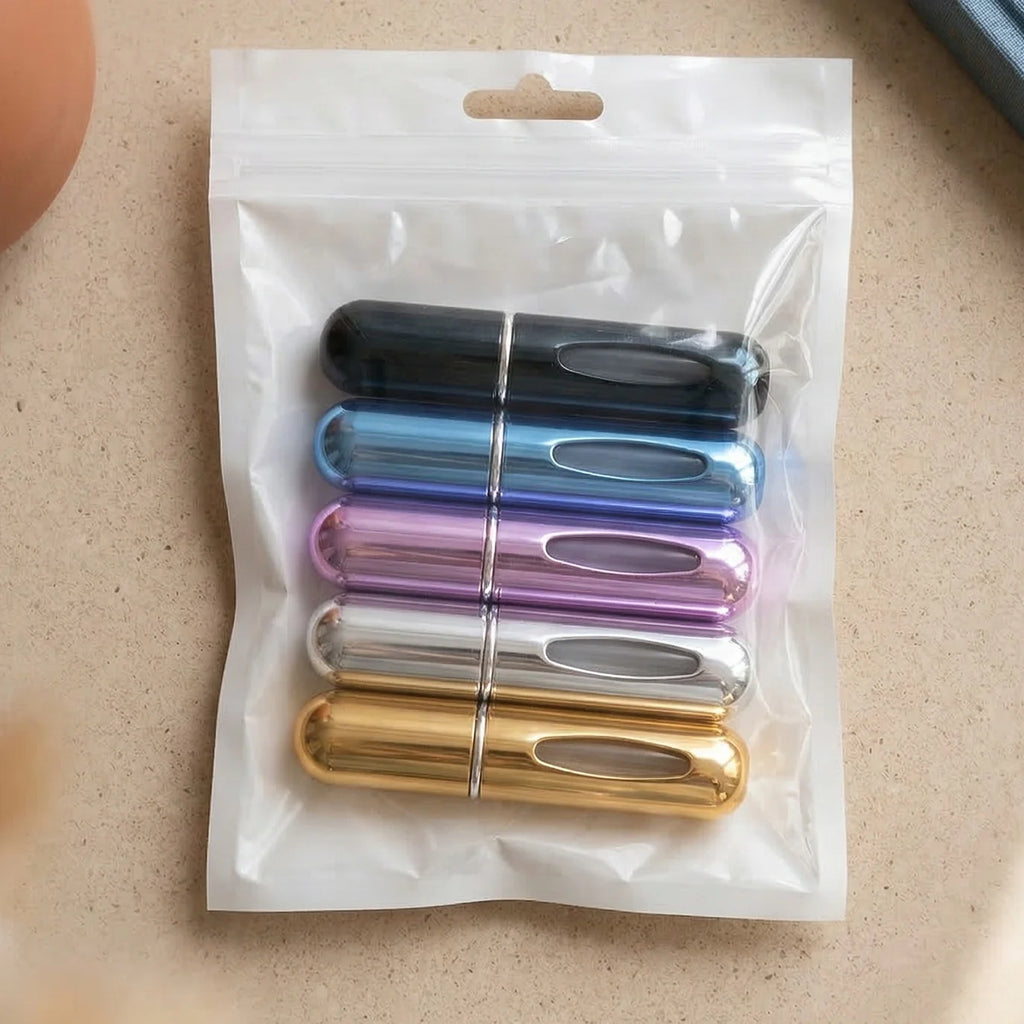 1/5Pcs Travel Perfume Bottle Refillable Portable Mini Atomizer Spray Refill Bottle Women Pocket Dispenser Cologne Sprayer 5ml