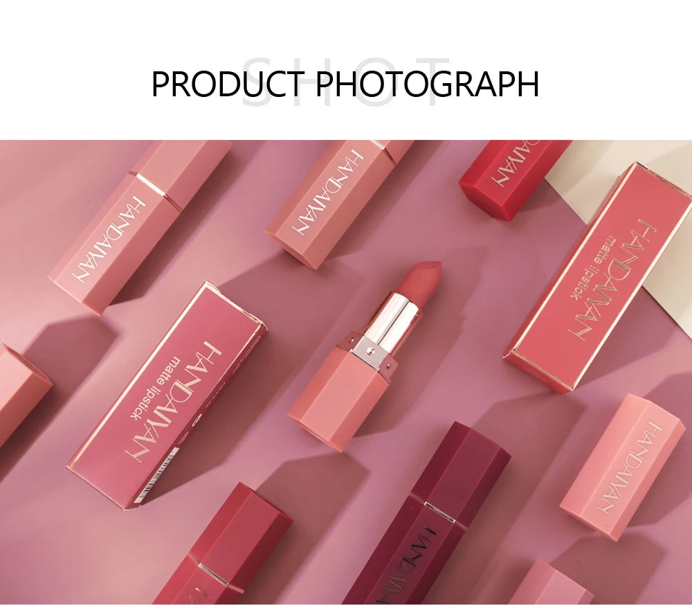 12-Color Matte Lipstick , Non-Fading, Non-Stick Cup Long-Lasting Velvet Finish, Smooth Matte Lip Color Waterproof Smudge-proof