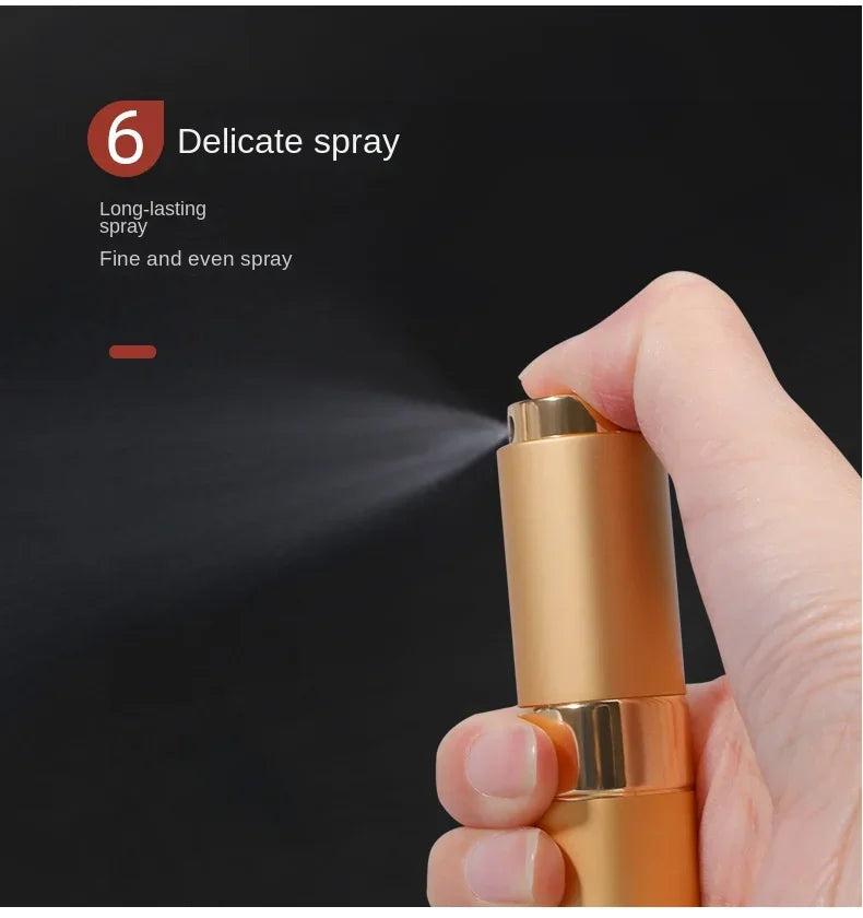 Perfume Refill Bottle 8ml Metal Aluminum Refillable Perfume Bottle Spray Bottle Portable Atomizer Perfume Travel