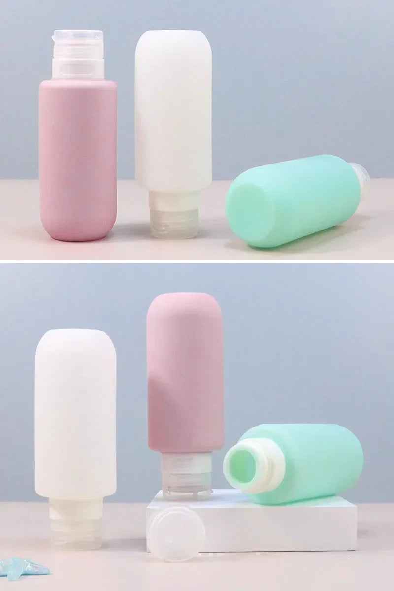 200ml Silicone Bottle Refillable Bottle Lotion Shower Gel Shampoo Container Empty Bottle Portable Travel Accessories Wholesale