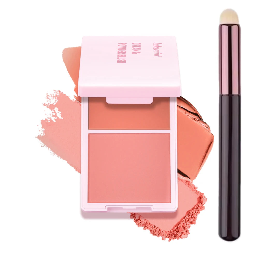 Blush Juvia's Cream Powder Matte Blush Makeup Rose Pan Long-lasting Wearing High Pigment Natural Matte Blush Duo Cosmtics