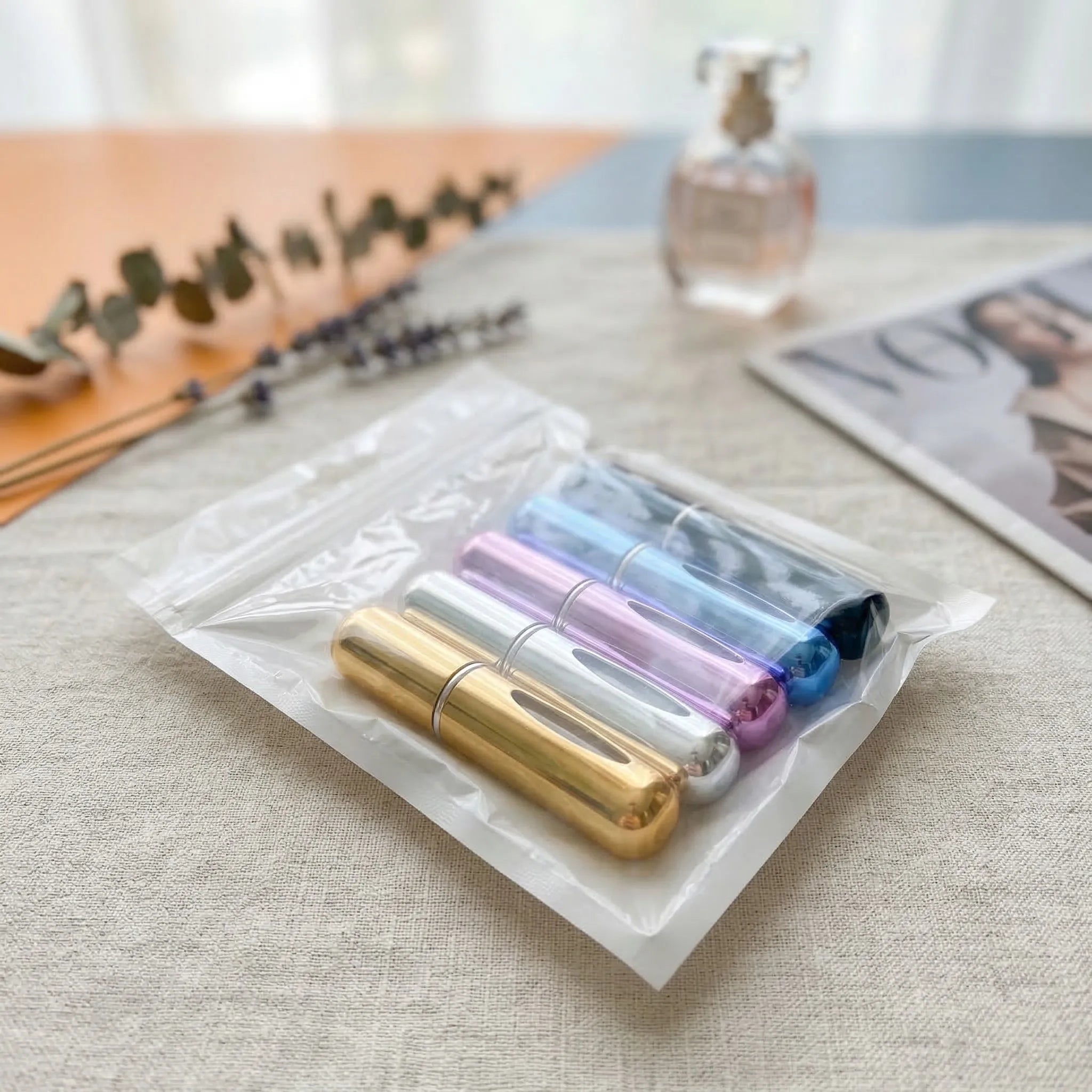 1/5Pcs Travel Perfume Bottle Refillable Portable Mini Atomizer Spray Refill Bottle Women Pocket Dispenser Cologne Sprayer 5ml