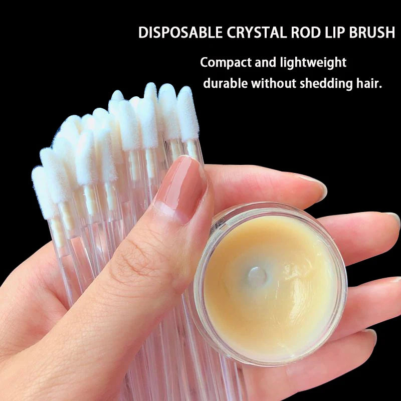 100/300PCS Crystal Lip Brush Lipstick Gloss Applicator Wands Wholesale For Eyelashes Extension Tool Kits Makeup Accessories