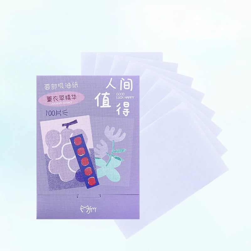 100pcs/set Portable Facial Oil Blotting Paper Matte Face Wipes Oil Control Face Cleaning Oil-absorbing Makeup Tools Accessories