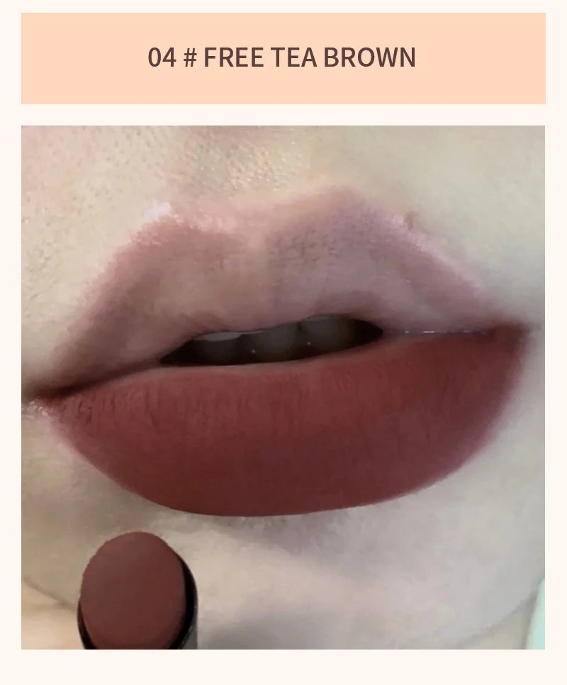 TX010 Thin Tube Matte Lipstick Waterproof Sweatproof Long-Lasting Makeup Resistant Dual Use on Lips And Cheeks