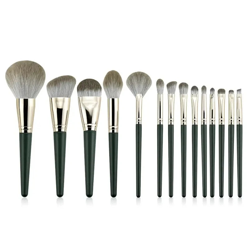 Cosmetic Powder & Blush Blending Brush Set – 14Pcs Soft Fluffy Makeup Tools for Eye Shadow & Foundation