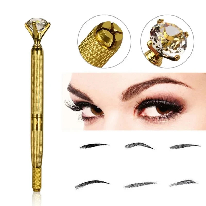 1pcs Manual Tattoo Pen Permanent Makeup Machine Microblading Pen for Lip Tattoo and Eyebrow Tattoo Tebori Pen for Tattoo Artist