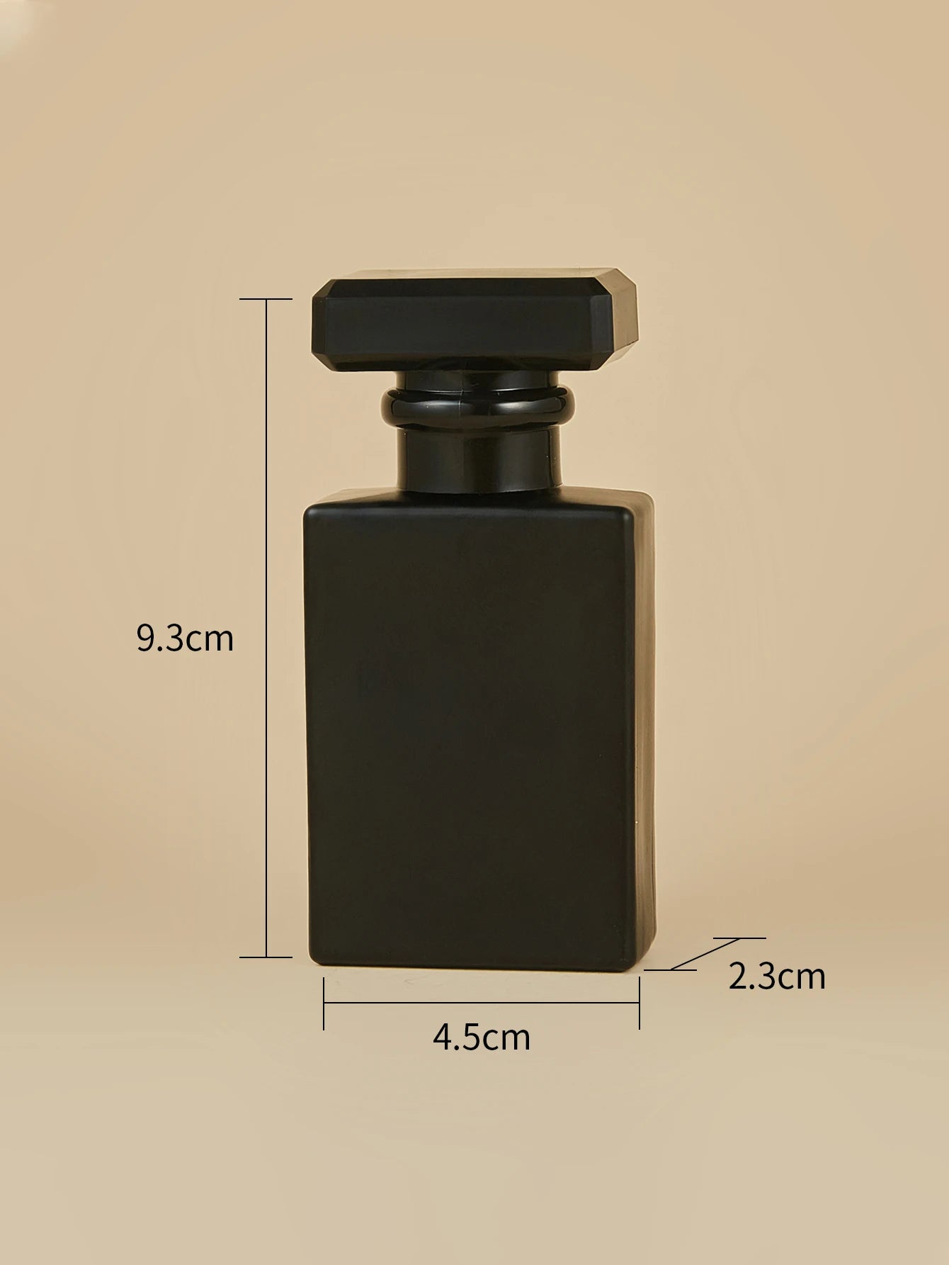 50ml  Black White Square Glass Spray Perfume Bottle Cosmetic Packaging Empty Bottles Can Be Filled in Perfume Bottles