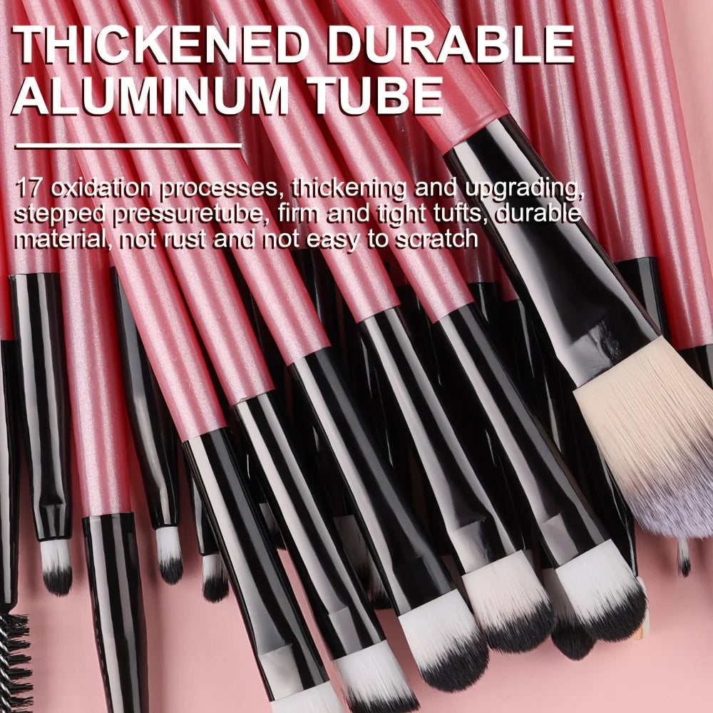 Makeup Brush Set 20Pcs Kit Soft Fluffy Eye Shadow Brushes Cosmetic Foundation Powder Highlighter Blending Beauty Tool Beginners