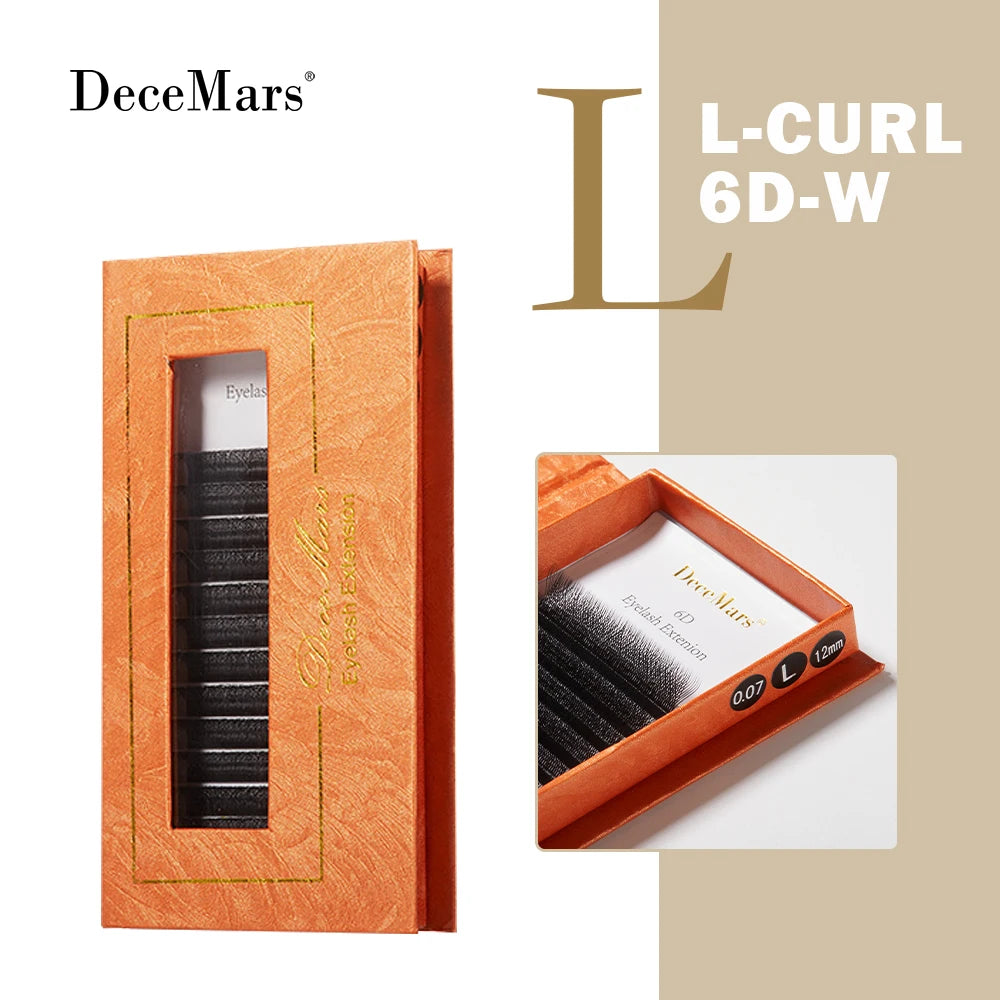 DeceMars L-curl M Curl YY 3D 4D 5D 6D Eyelash Extension 12 Lines for Makeup
