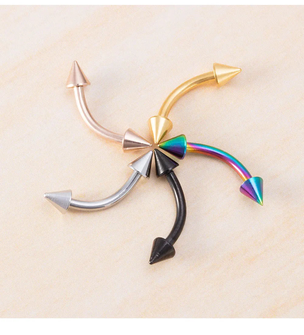 40PCS Surgical Steel Body Piercing Jewelry Lot Bulk Nose Ring Tongue Bar Lot Eyebrow Labret Piercing Set Horseshoe Ring Lot Pack