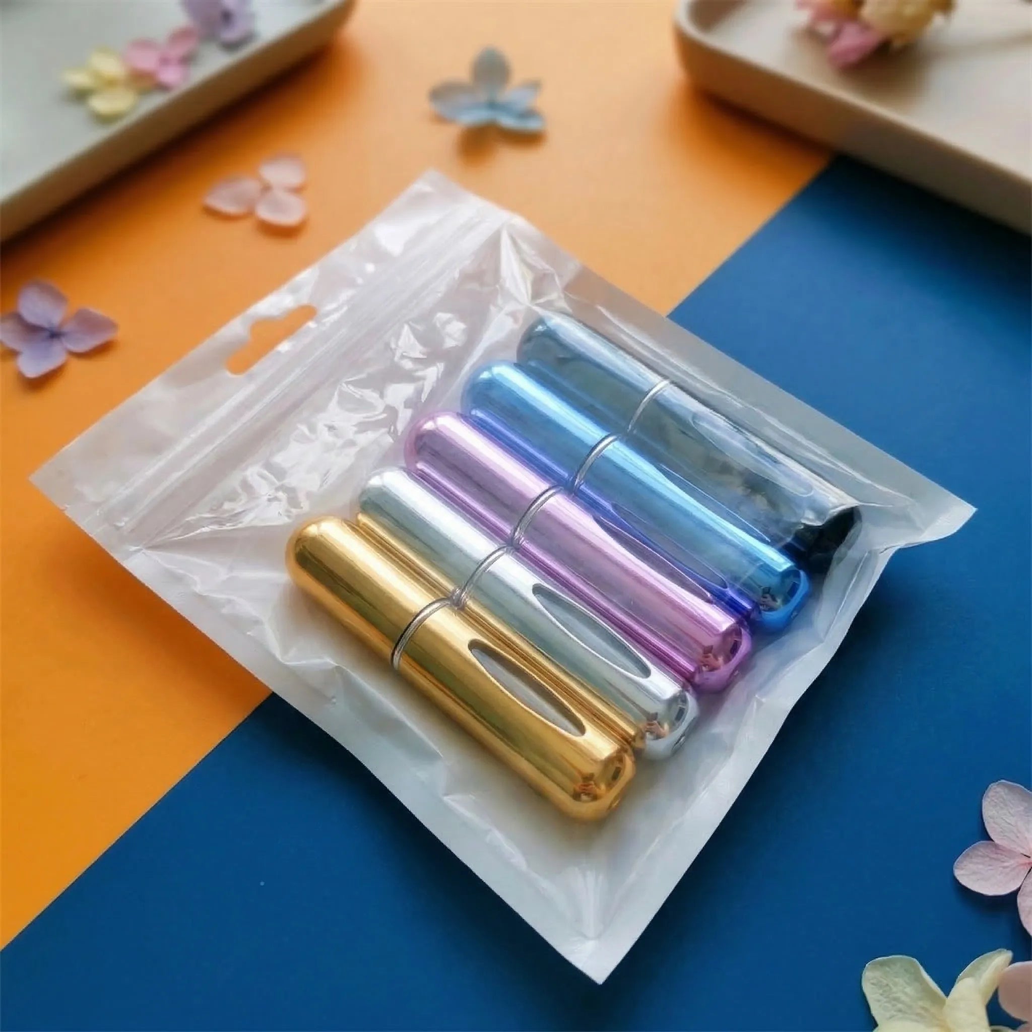 1/5Pcs Travel Perfume Bottle Refillable Portable Mini Atomizer Spray Refill Bottle Women Pocket Dispenser Cologne Sprayer 5ml