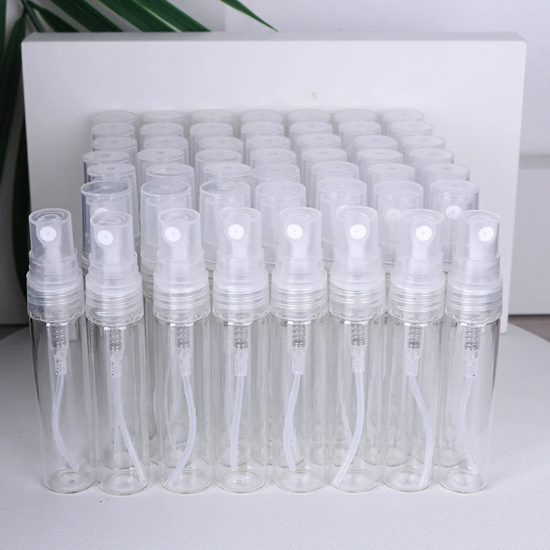 Special sale 50/piece 5ml transparent high quality glass perfume bottle spray bottle mini portable travel sub-bottle