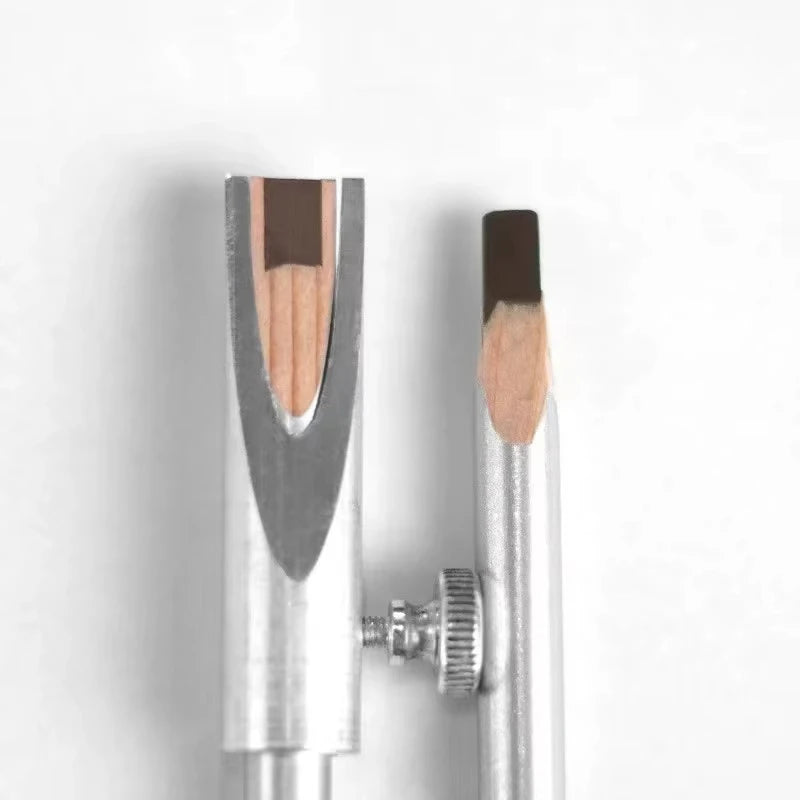 Metal Sharpener, Adjustable Aluminum Alloy Eyebrow Pencil Sharpener, Eyebrow Pencil Tip Base For Wooden Eyebrow Pencils.