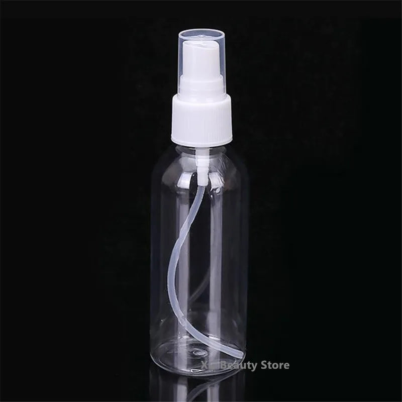 10/50PCS 10ml 20ml 30ml 50ml 100ml Plastic Refillable Bottle Perfume Bottle Atomizer Empty Spray Bottle Portable Travel Tool