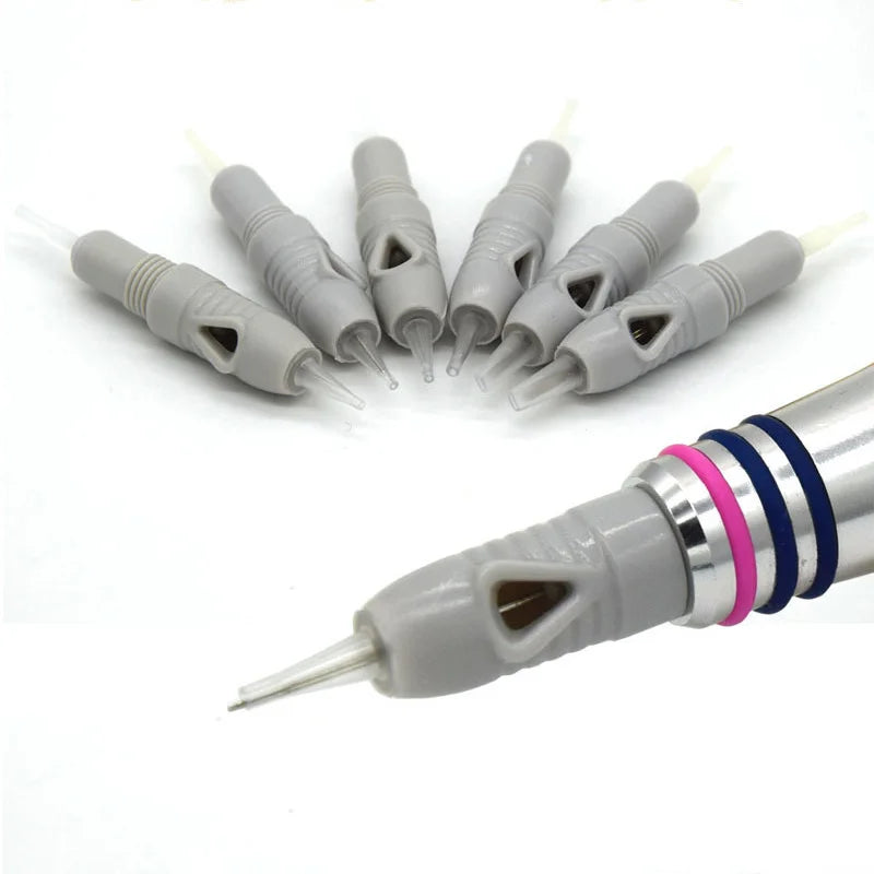 10/50/100pcs Microblading Cartridge for Charmant Liberty Permanent Makeup Eyebrow Lips Eyeliner Pen Grey Tattoo Machine Needle