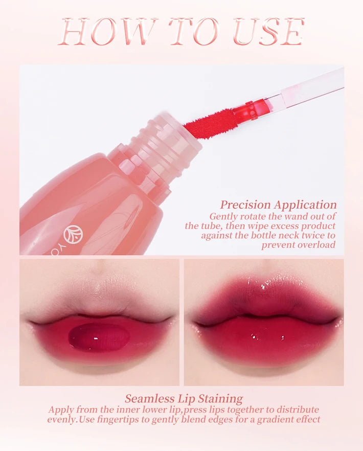 Lip Dye Liquid Lip Glaze Cute Waterproof Non-Stick Liquid Lipstick 6 Colors Available