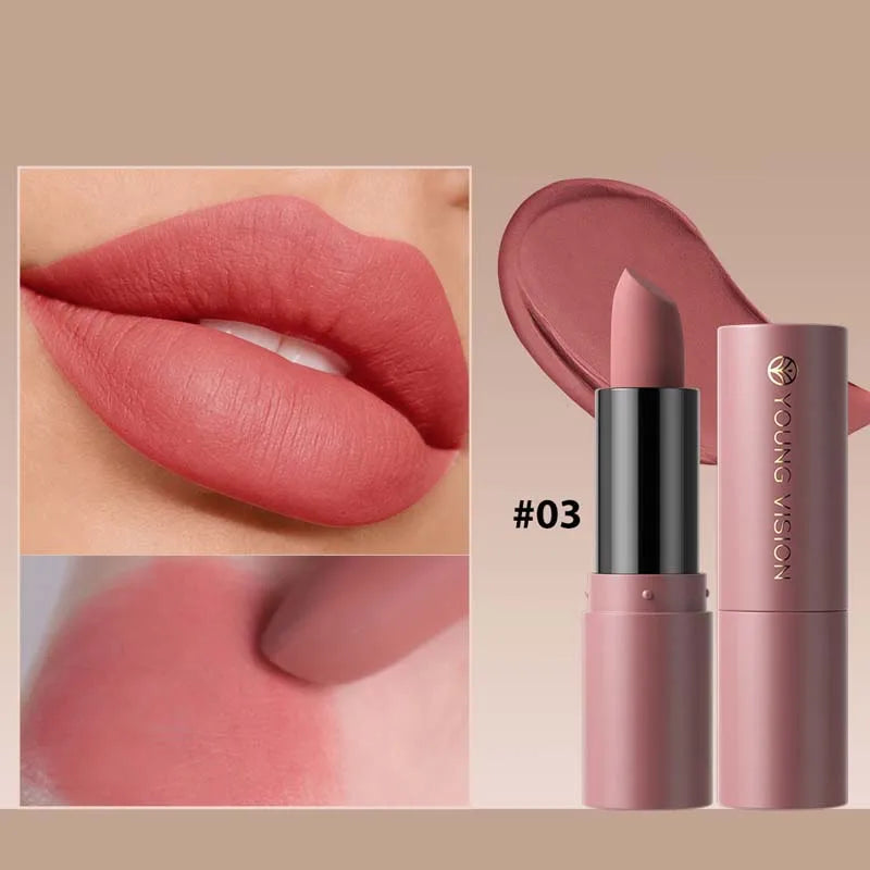12-Color Matte Lipstick , Non-Fading, Non-Stick Cup Long-Lasting Velvet Finish, Smooth Matte Lip Color Waterproof Smudge-proof