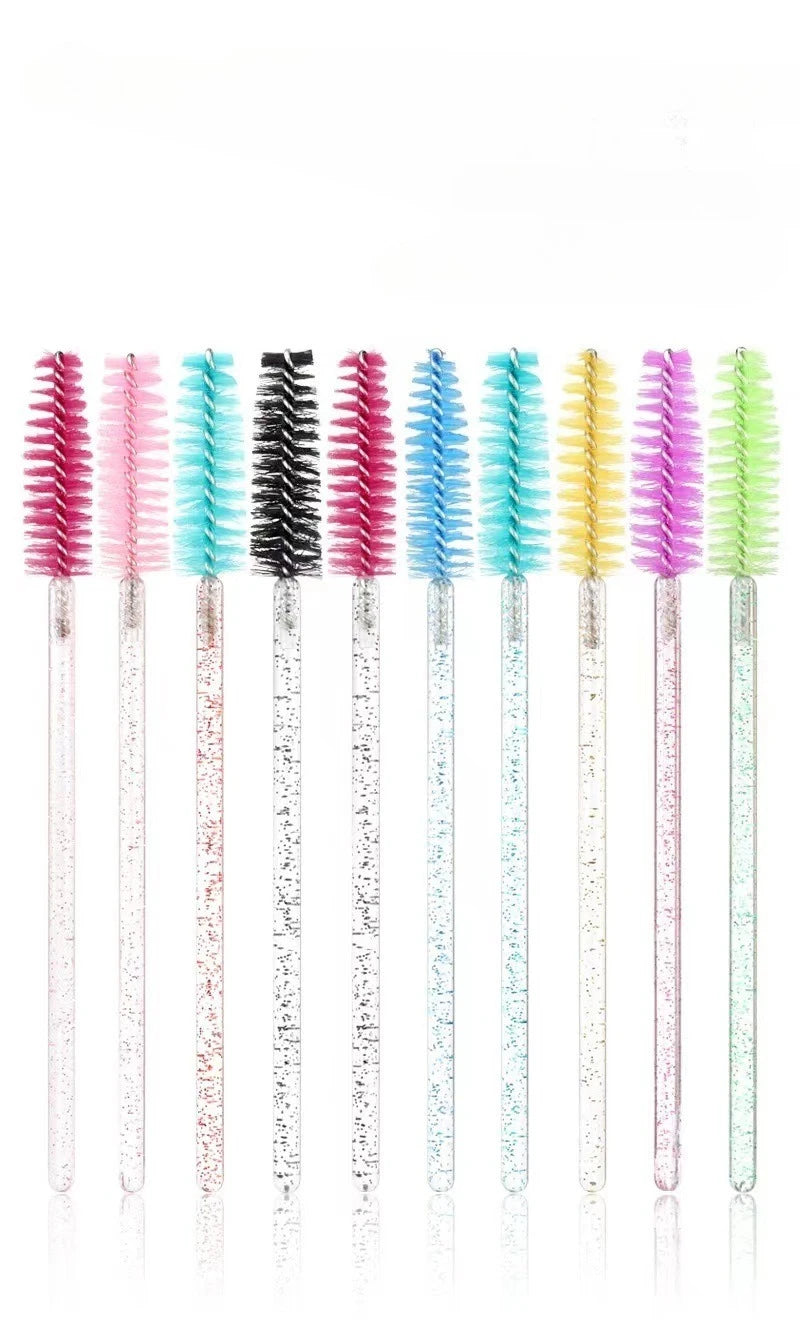 Wholesale 100/500/1000pcs Eye  Beauty Tools Disposable Mascara Wands Eyelash Brush Lash Extension Colorful  Spoolies for Eyebrow