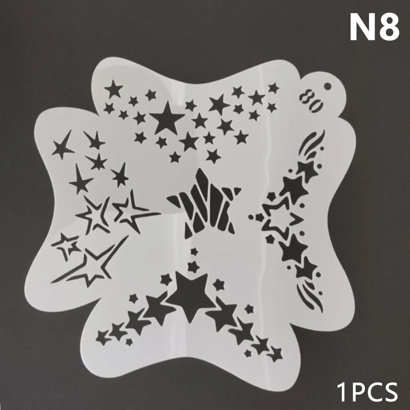 Stencils For Body Painting Face Art Stamps Temporary Tattoos Reusable Stencils Plastics