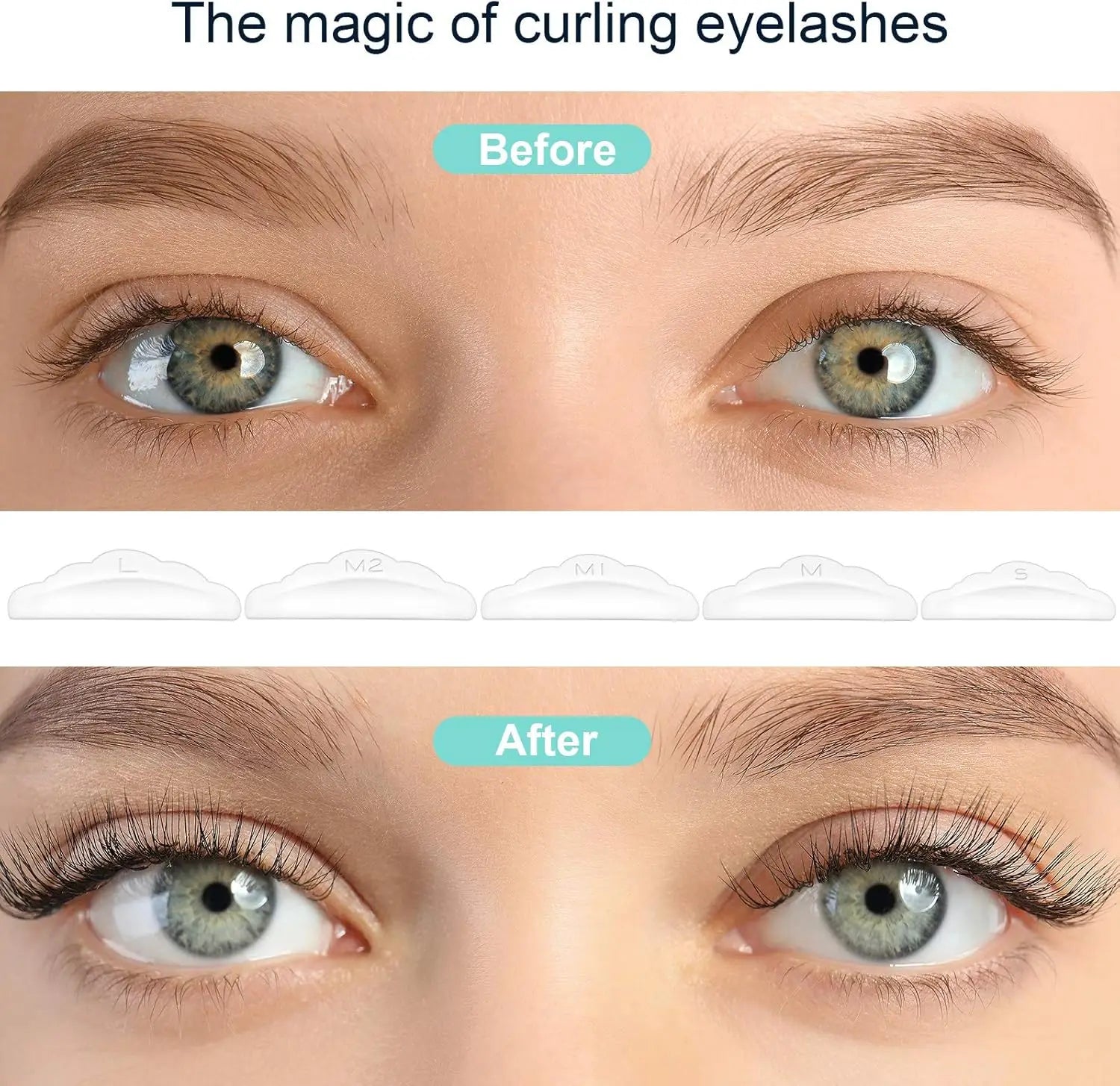 Lomansa NEW Reusable Lash Lift Pads Rods Silicone Eyelash Perming Curler and Y Shape Eyelash Brush Perming Curler Makeup Tools