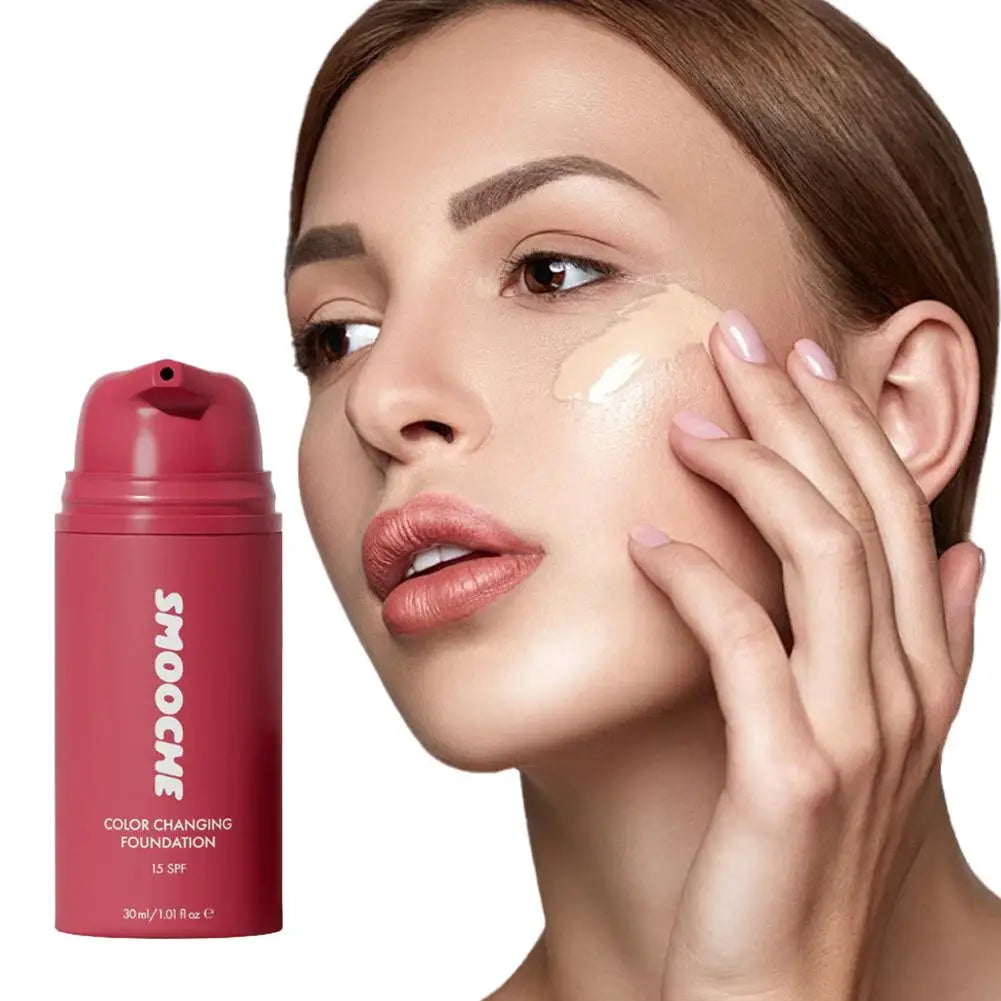 Smooche Original Concealer Facial Base Makeup Glycerin VitaminE Natural Herbal Liquid Foundation Brand Color Changing Foundation