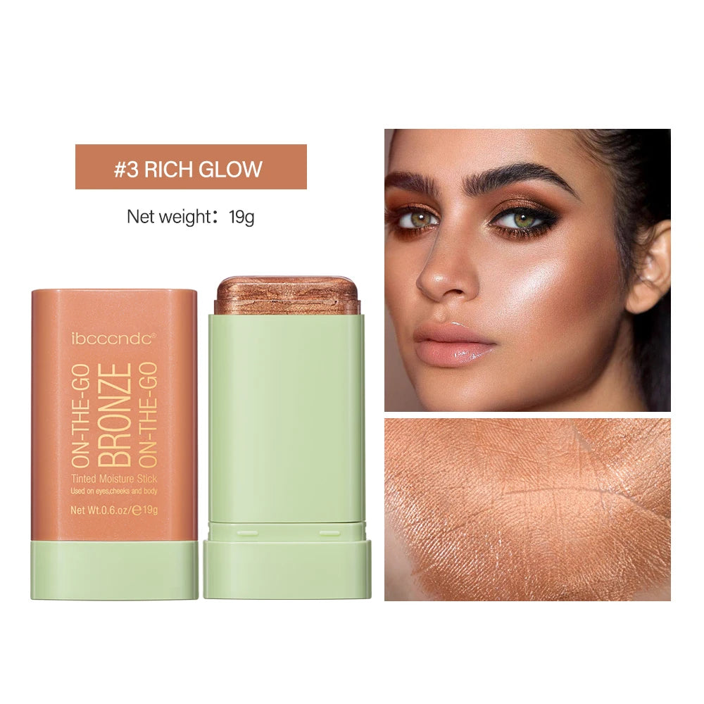 Multi-function Blush Stick Face Makeup Waterproof Easy Color Rouge Blusher Cream Contour Rendering Brightening Contour Makeup