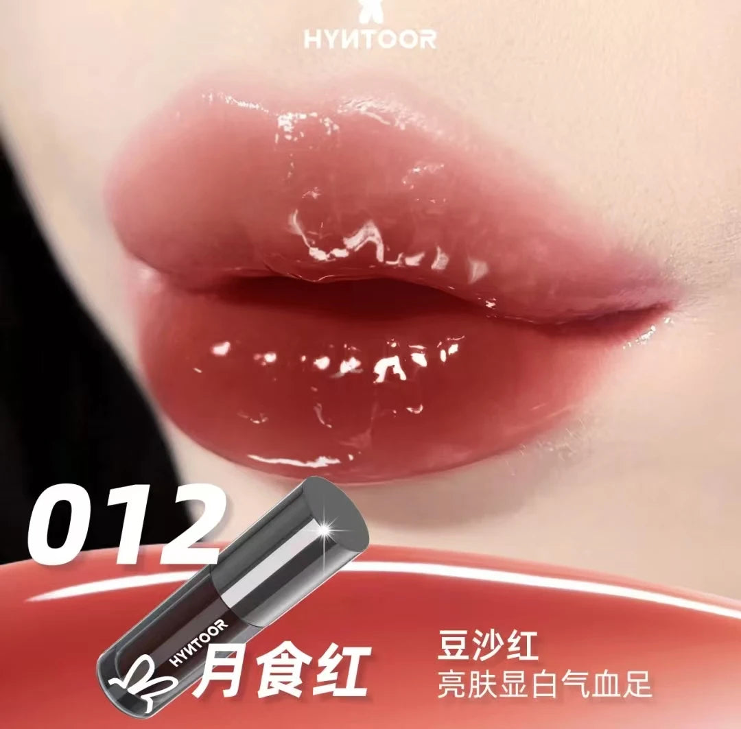 HYNTOOR Goth Lip Gloss Mirror Moist Nude Grey Black Silvery Fine Flash Low Saturation Lip Glaze Lasting Halloween Lip Makeup