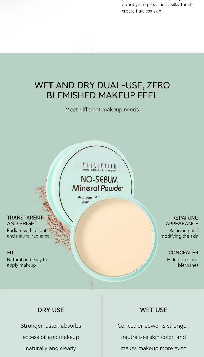 Setting Powder Miracle - Oil Control, Smooth Finish, Non-Cakey, Long-Lasting Wear with Waterproof and Sweat-Resistant Formula