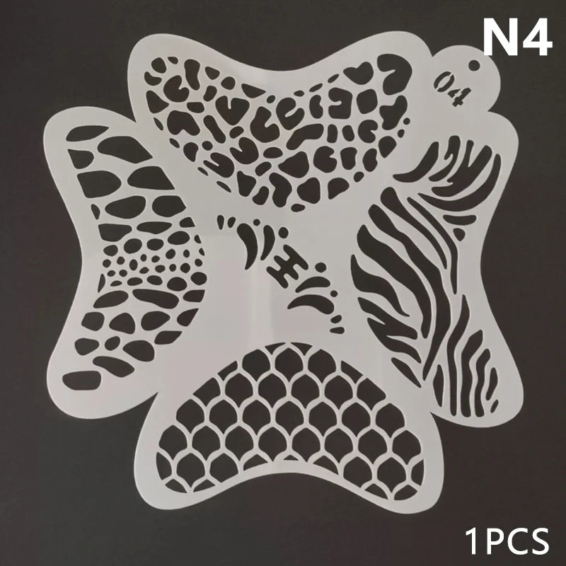 Stencils For Body Painting Face Art Stamps Temporary Tattoos Reusable Stencils Plastics