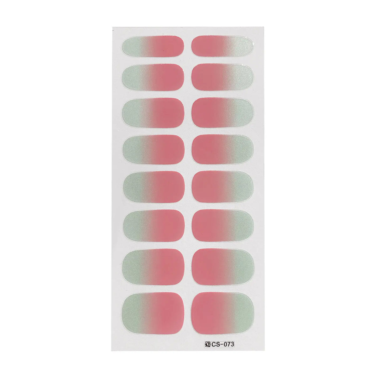 1 Sheet Semi Cured Wrap Gradient Nail Sticker Multi Color Solid Gel Full Cover Slider No Need UV Lamp Cured Fast Gel Nail Decal