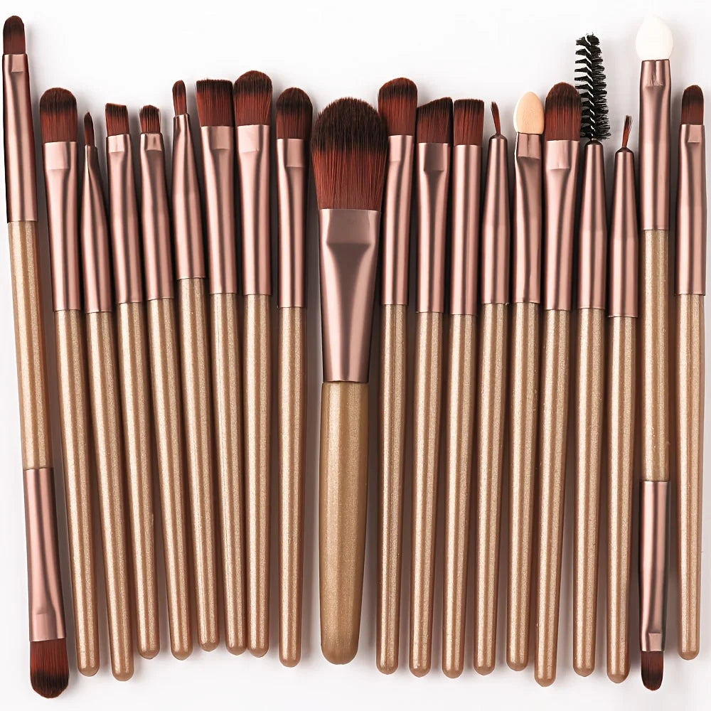 Makeup Brush Set 20Pcs Kit Soft Fluffy Eye Shadow Brushes Cosmetic Foundation Powder Highlighter Blending Beauty Tool Beginners