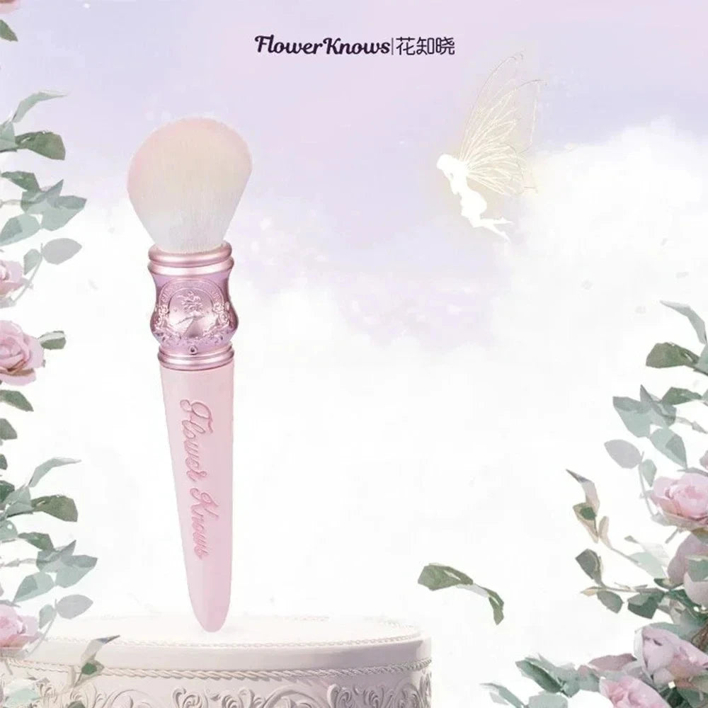 Flower Knows Shell Pearl  Series Blush Brush Wool Loose Powder Highlighter Brushes