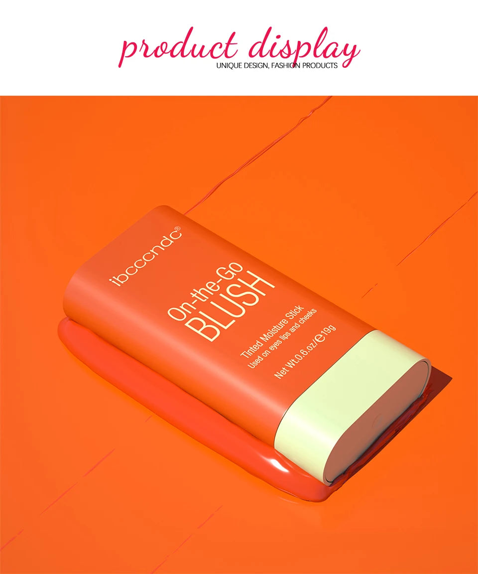 Make Up Functional Blush Stick Easy Color Rouge Blusher Cream Waterproof High Color Rendering Brightening Skin Tone Hot